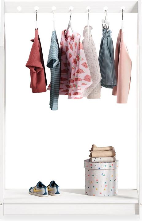 Actual product image IDIMEX Children's clothes rack SALLY made of solid wood - white