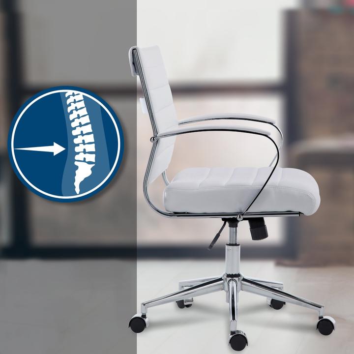 Image du produit CLP Chaise de bureau Oakland réglable en hauteur et pivotante