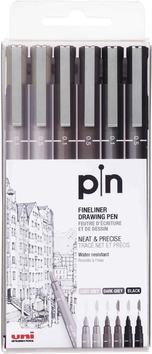Produktbild Uni-ball Pin Fineliner (Black, 6 x)