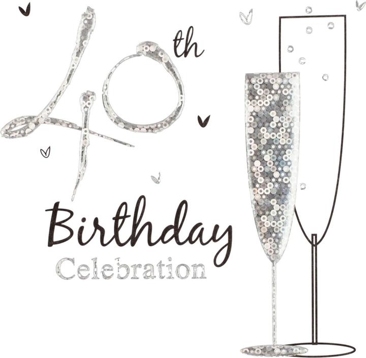 Actual product image Generic 40th Birthday Invitations (Pack of 6) (6 pcs.)