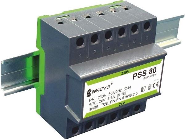 Immagine prodotto Pnch by Bree Trasformatore PSS 80N 230/24V per ferrovia (16024-9889)