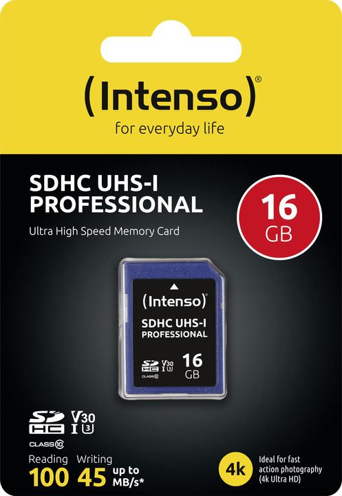 Immagine prodotto Intenso Scheda SDHC (16 GB, SDHC, U3, UHS-I)