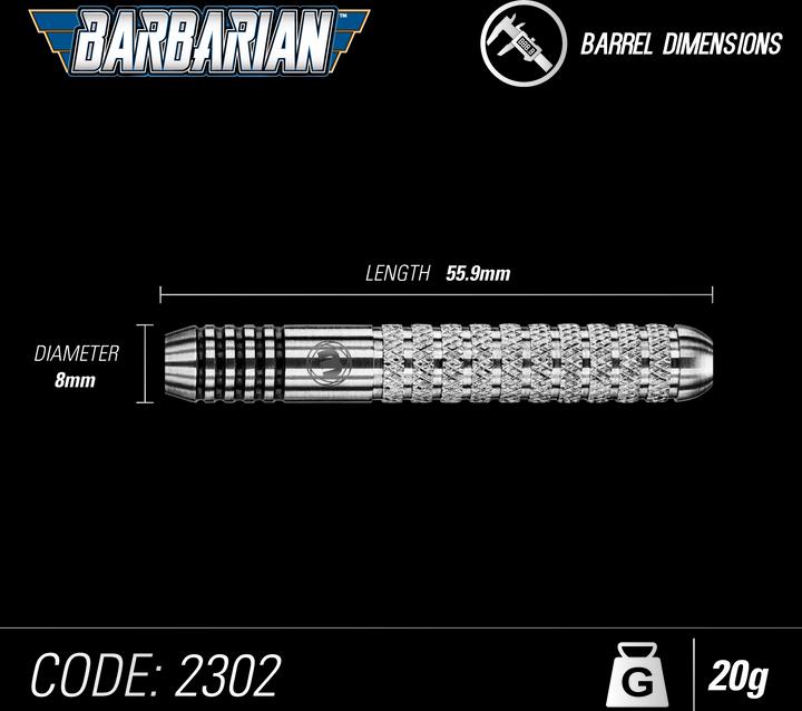Winmau Barbaro di Steeldarts (20 g)