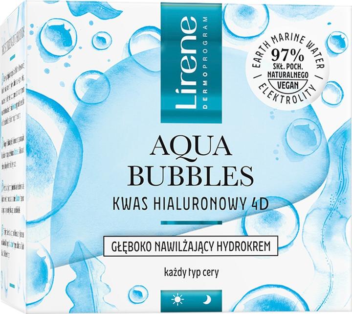 Produktbild Lirene Aqua Bubbles Hyaluronic Acid 4D Deeply Moisturizing Hydrocream For All Skin Types 50Ml (50 ml, 24h Creme)