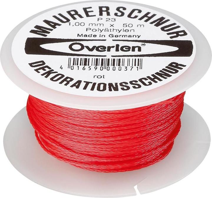 Produktbild HP Autozubehör Maurerschnur Länge 50 m Ø 1 mm 15 kg Polyethylen rot (50 m)