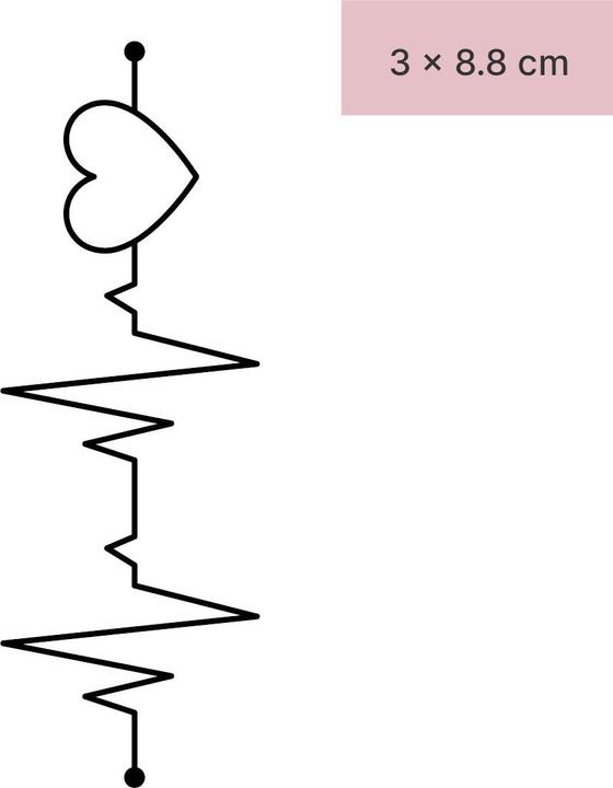 Produktbild minink Temporäres Tattoo – Herz und Puls