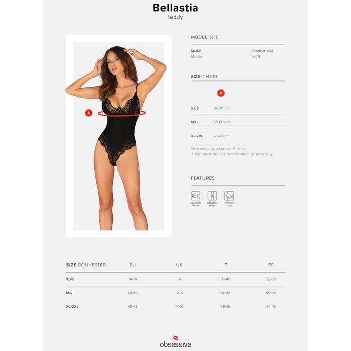 Actual product image Obsessive Bellastia Body mit BügelCups Schwarz (XS)