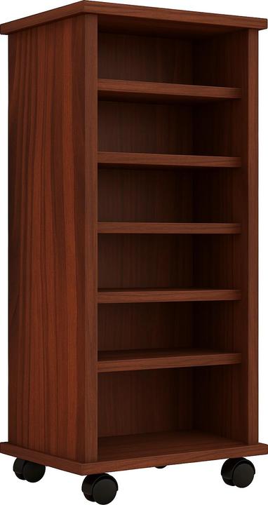 Produktbild VCM Holz CD DVD Stand Regal Valenza mit Glastür drehbar (31 x 35 x 98 cm)