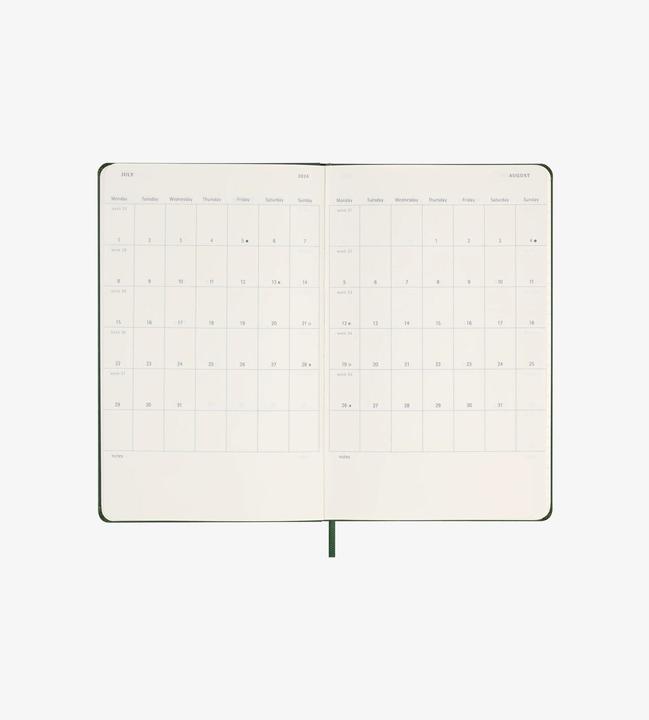 Produktbild Moleskine 12 Monate Tageskalender 2024, Large/A5, Myrtengrün (A5, Harter Einband, Englisch)