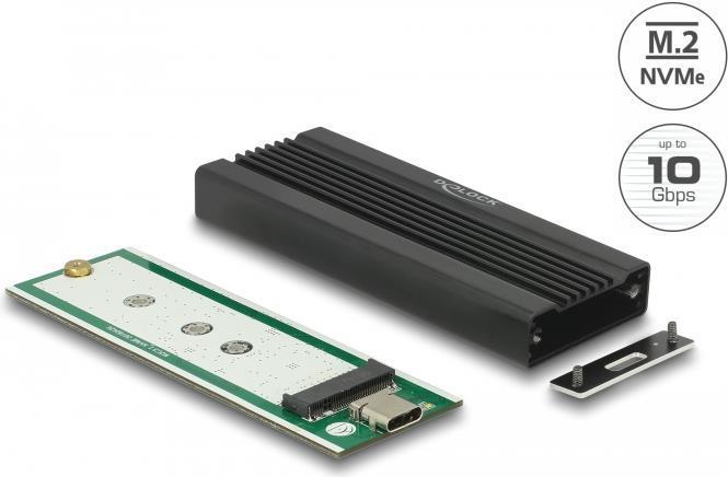 Actual product image Delock M.2 NVME to USB enclosure type-C (M.2 2230, M.2 2242, M.2 2260, M.2)