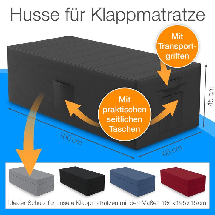 Image du produit Bestschlaf Housse pour matelas pliable (160 x 45 x 65 cm)