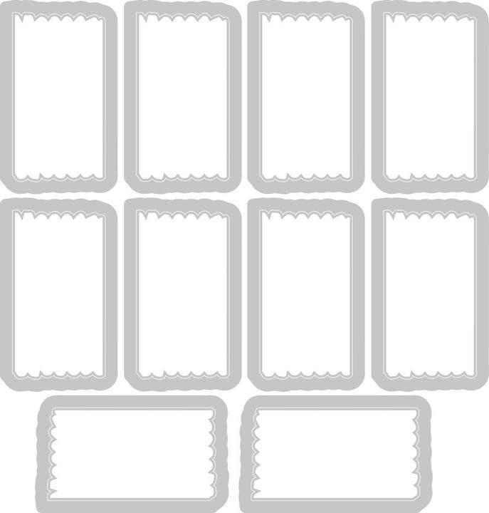 Actual product image Sizzix Framelits punching template and Clear Stamps "Tab Stamp Alpha by 49 and Market" (70 x)