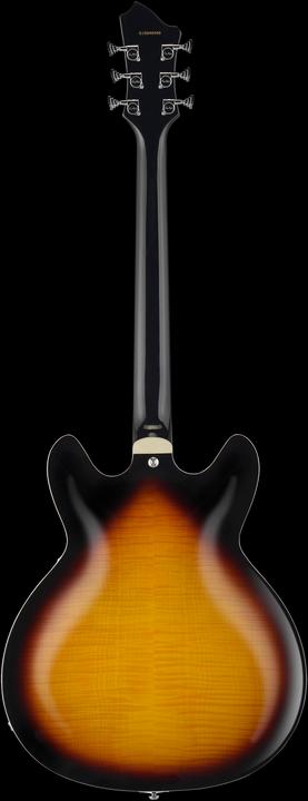 Actual product image Hagstrom Electric Guitar, Super Viking, Tobacco Sunburst (Semi acoustic guitar)