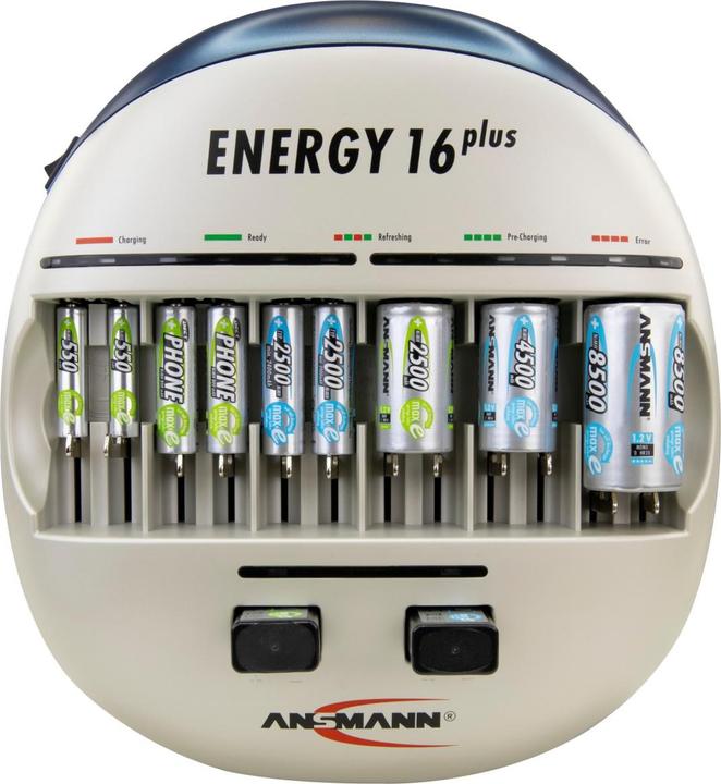 Image du produit Ansmann Station de charge et d'entretien Energy 16 plus pour 1 à 12 piles Micro AAA, Mignon AA (1 pcs, Piles rechargeables + chargeur)