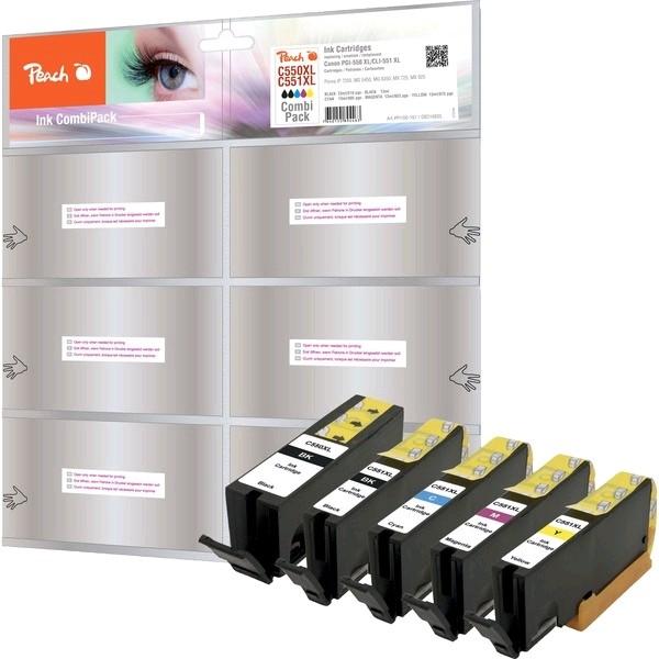 Produktbild Peach CLI-551XL/PGI-550XL Multipack (M, C, Y, PBK, BK)