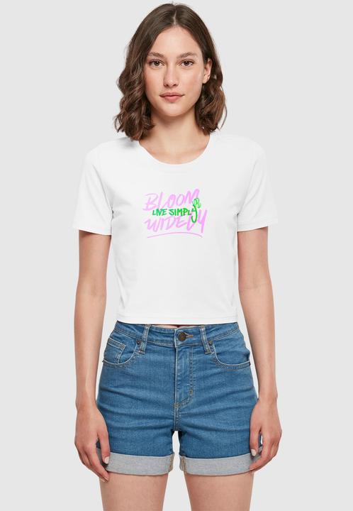 Actual product image Merchcode Ladies Bloom Widely Cropped Tee - 179711 (XS)