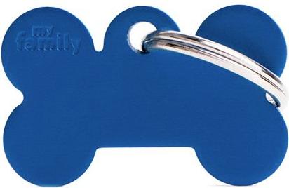 Produktbild Myfamily Bone Aluminium ID-Hundetag blau, 4.8x3.1cm (1 Stk) (XL, Hund, Hundesport)