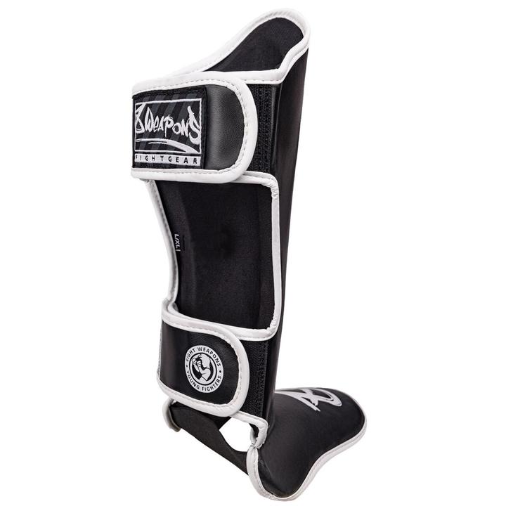 Actual product image 8Weapons Shin Guards, Kids, Unlimited 2.0, black-white, S/M (S, M)