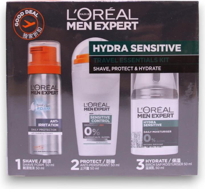 L'Oréal Paris L'Oreal Men Expert Hydra Sensitive Intense Fortifying Gift Set (Rasierset)