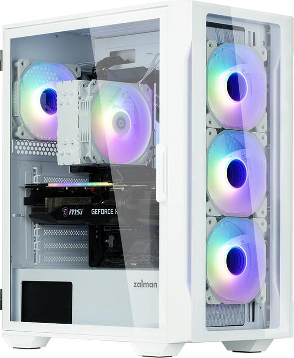 Actual product image Zalman PC case I3 Neo TG Mid Tower RGB fan x4, white (Mini-ITX, ATX)