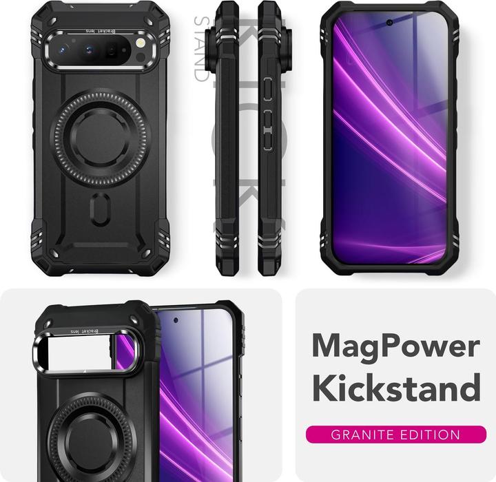 Image du produit Nalia Granite - Schlagfeste Panzer Hülle mit MagSafe & Kamera Standfuss - Military Cover (Google Pixel 9 Pro Fold)