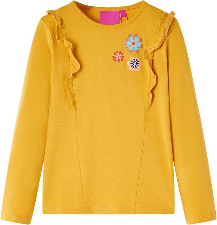 VidaXL Kinder-Langarmshirt Dunkelocker 140,Material: 95 (140)