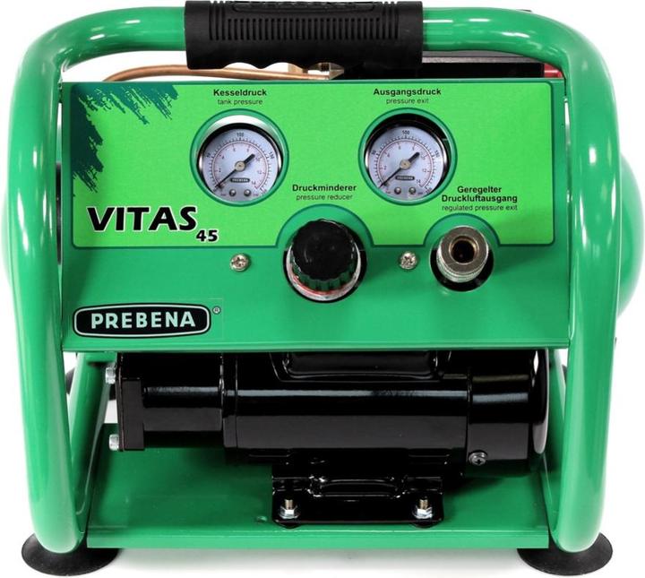 Produktbild Prebena Komplettpaket 3GP-E40 Druckluftnagler + Kompressor VITAS 45 + 10m Schlauch + 9200x passende