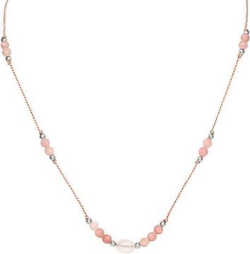 Agato Cord necklace with angelite and rose gold HE13K3S-LP