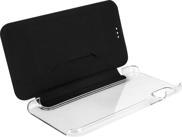 Produktbild Akashi Universal Flip-Schutzhülle Kartenfach für iPhone X – Lotosblumen Rot (Apple iPhone XS)