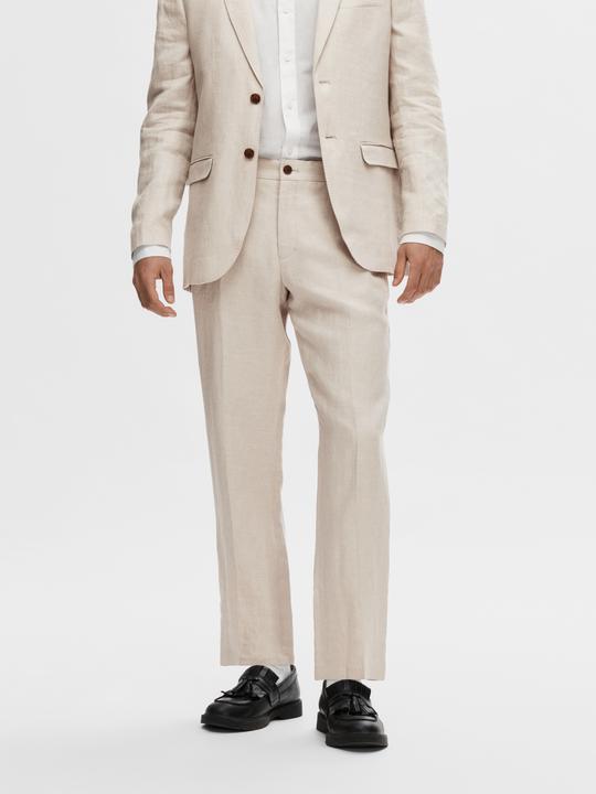 Actual product image Selected Homme Regular fit linen suit trousers (48)