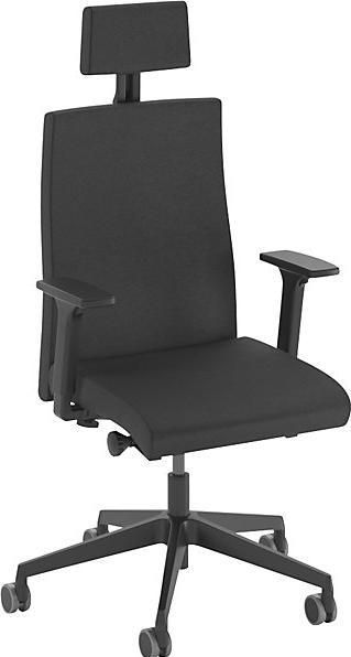 Actual product image Trendoffice DAUPHIN Bürostuhl to-strike comfort mit Nackenstütze 9246 Stoff schwarz Gestell (9246)