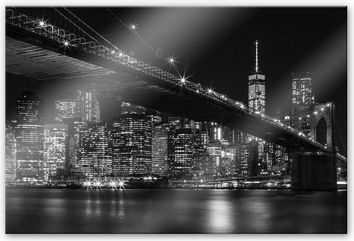 Produktbild Trenddeko New York bei Nacht (100 x 70 cm)