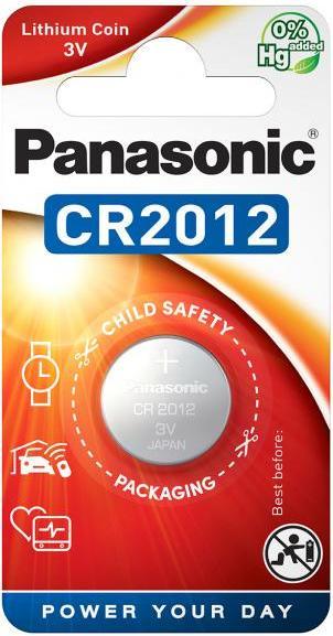 Actual product image Panasonic Lithium Power CR2012 (1 pcs., CR2012, 55 mAh)