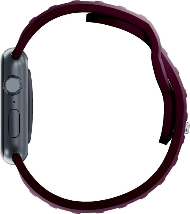 Actual product image 3MK Silicone Watch Strap ciemnofioletowy /mulberry dla Apple Watch 42/44/45/49mm (Stainless steel, Silicone)