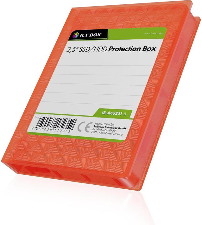 Actual product image Icy Box IB-AC6251-6 2.5"-Festplatte Schutzgehäuse 6er Pack