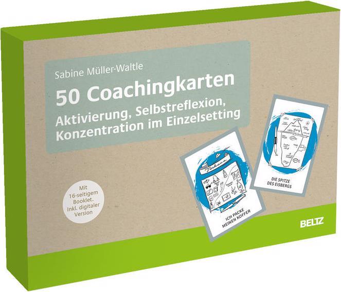 Produktbild 50 Coachingkarten Aktivierung, Selbstreflexion, Konzentration im Einzelsetting (Deutsch, Sabine Müller-Waltle, 2021)