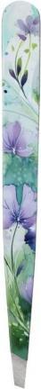 Image du produit Hausmann Pince à épiler oblique Floral lilas/vert