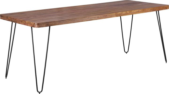 Actual product image FineBuy Dining Table Brown (80 x 120 x 76 cm)