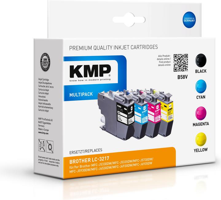 Image du produit KMP Tinte remplacé LC3217VALDR (M, C, Y, CF)