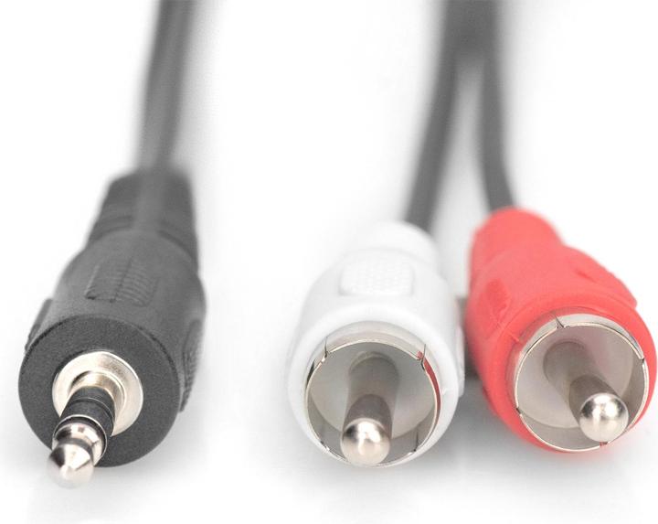 Produktbild Digitus ASSMANN Audio Adapterkabel stereo 3.5mm - 2x RCA 1,50m CCS 2x0.10/10 geschirmt M/M schwarz (1.50 m, Cinch, 3.5mm Klinke (AUX))