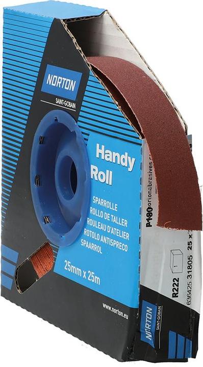 Actual product image Saint-Gobain Slibelaerred 25mmx25mtr K180 - Type R222 økonomirulle (P180)