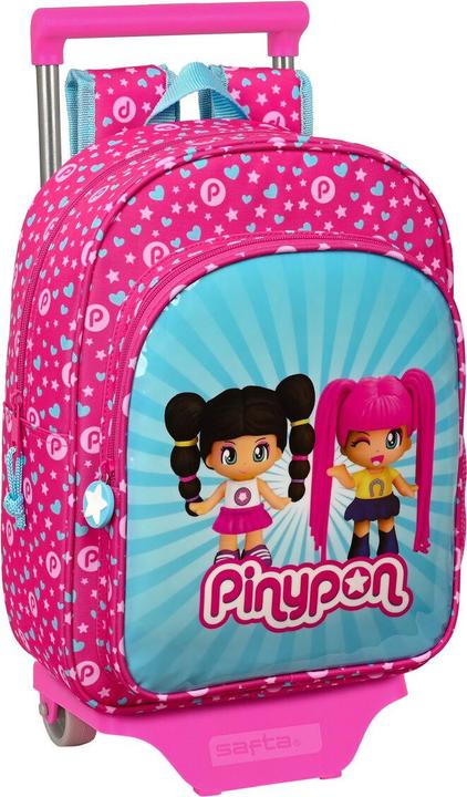 Pinypon Schulrucksack mit Rädern Blau Rosa 26 x 34 x 11 cm (26 l)