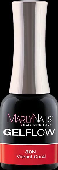 Marily Nails GELFLOW – 30N Vibrant Coral (Vibrant Coral, UV-Gel Lack)
