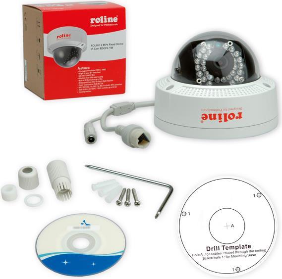 Produktbild Roline 2 MPx Fixed Dome IP Cam RDOF2-1W (1920 x 1080 Pixels)
