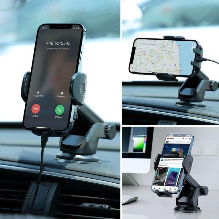 Immagine prodotto Joyroom Supporto per dispositivo mobile a 360° con ventosa per parabrezza e dashboard - Nero