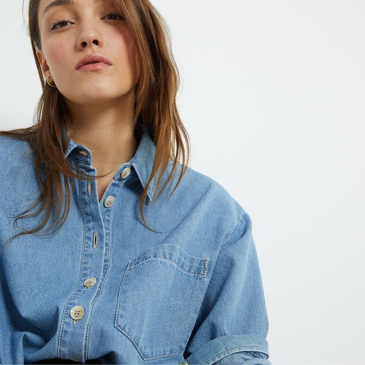 Produktbild La Redoute Collections Jeanshemd mit langen Ärmeln (32)