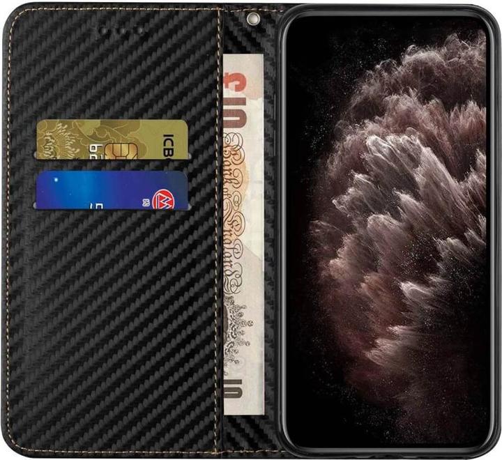Produktbild Cover-Discount Galaxy S24 - Carbon Look Flip Case schwarz (Samsung Galaxy S24)