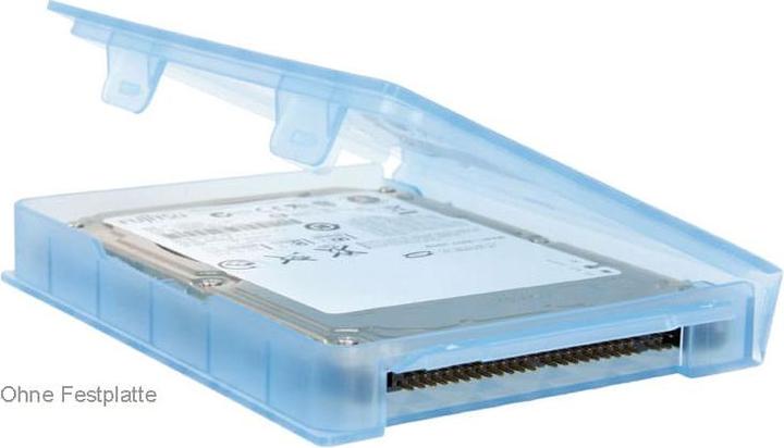 Actual product image LogiLink HDD box for external 2.5" hard drives, blue Protective box, tropical and water-resistant, lockable