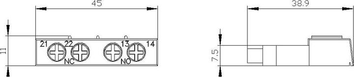 Image du produit Siemens Contact auxiliaire transversal 1NO 1NC
