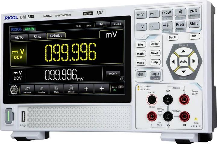 Produktbild Rigol DM858 Tisch-Multimeter digital CAT I 1000 V, CAT II 300V Anzeige (Counts): 500000 (CAT I 1000V, CAT II 300V)